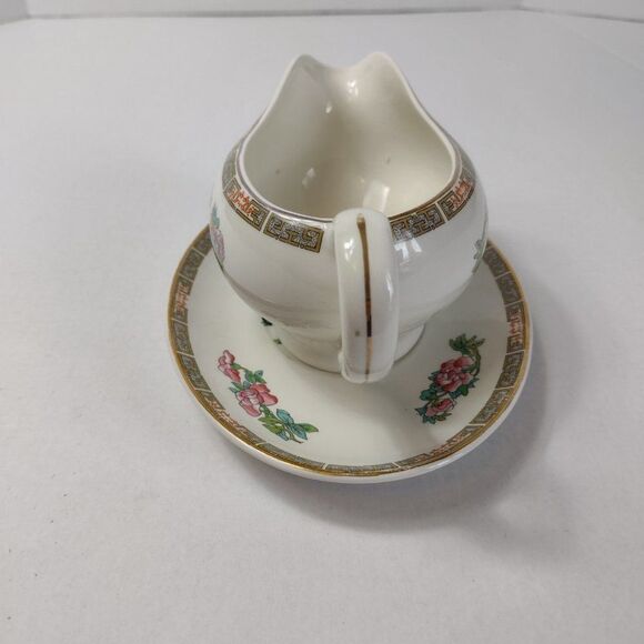 Vintage Enoch Wedgwood (Tunstall) Ltd. Gravy Boat and Saucer - Picture 3 of 9